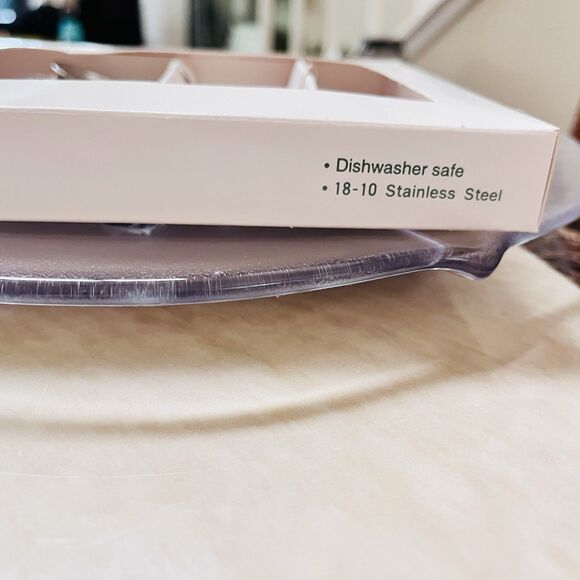 Set /4 GINKGO Ammonite Demitasse Spoons Stainless 18/10 Spiral Tip Glossy - Picture 5 of 8